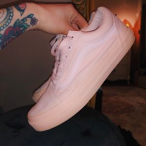 Women’s pale pink Vans. Size 6